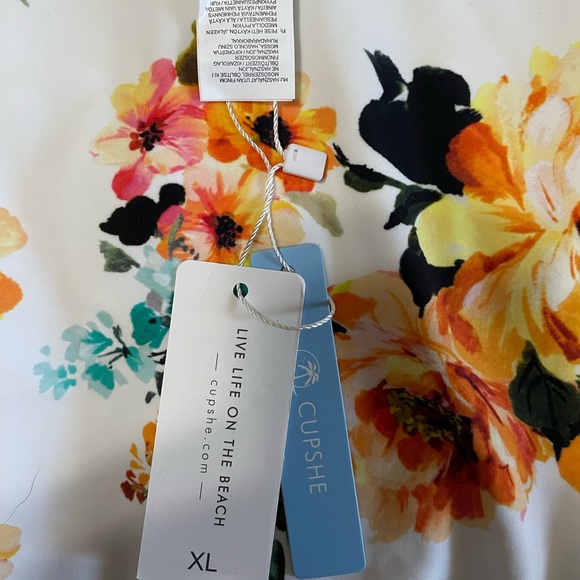 NWT XL CUPSHE Floral One Piece Swimsuit - Picture 6 of 7